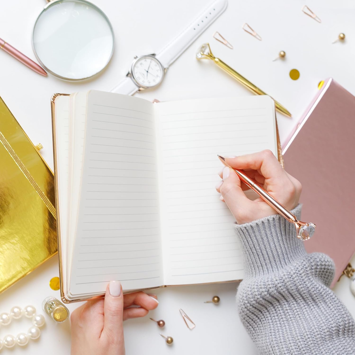 3-Pack Girls Journal Set with Pens – Hardcover Notebooks & Gift Box – 200 Pages Each