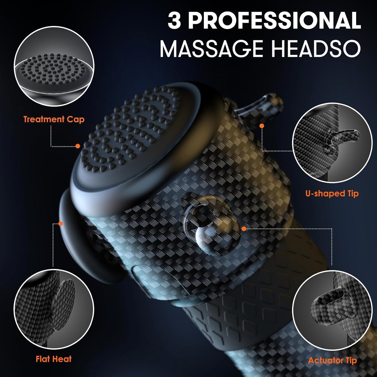 Carbon Fiber Handheld Massage Tapper – Wireless Vibration Therapy Massager