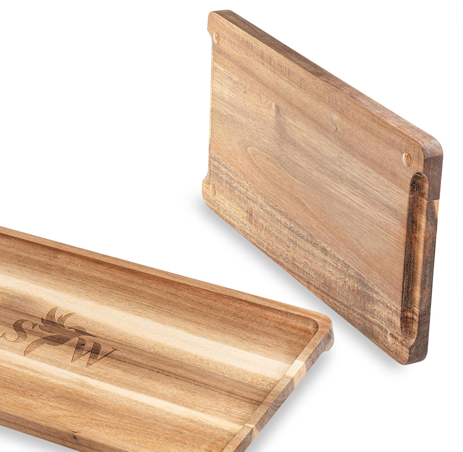 Acacia Wood Serving Tray Set – 3-Piece Eco-Friendly Gift