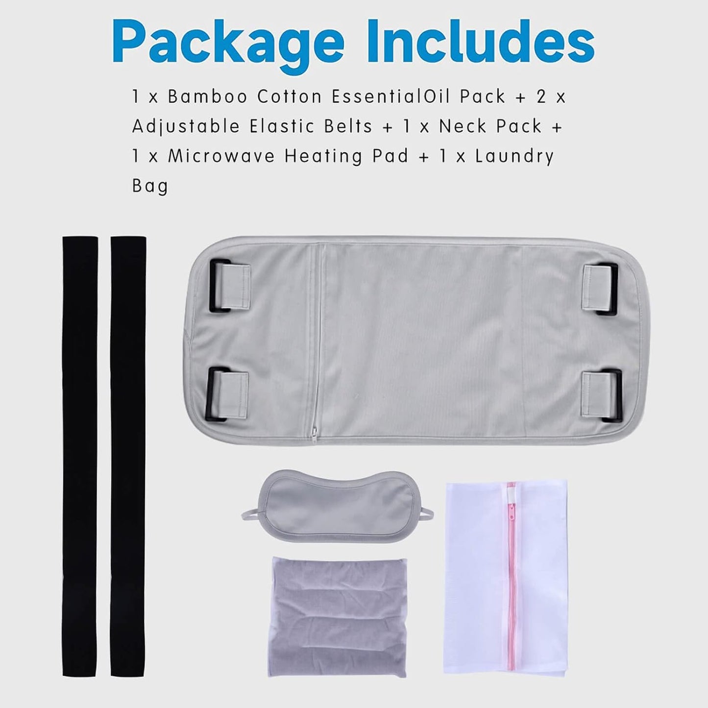 Castor Oil Pack Kit with Heating Pad – Waist & Neck Wrap for Pain Relief