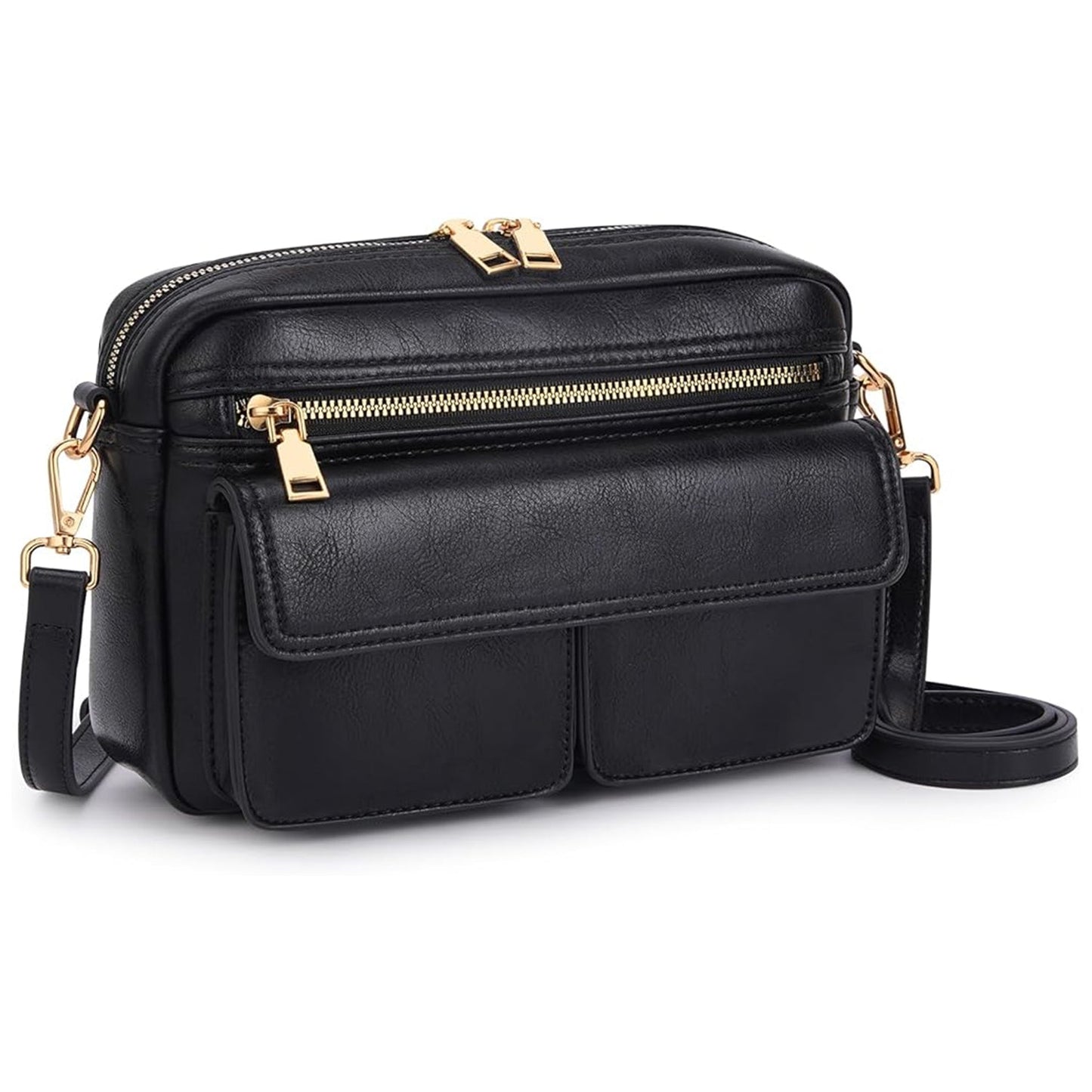 Vegan Leather Crossbody Bag for Women – Small Shoulder Purse with Adjustable Strap