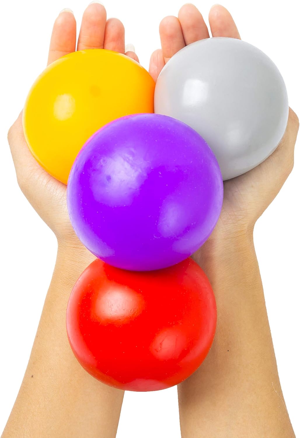 4pk Jumbo Stretch & Squeeze Stress Balls – Sensory Fidget Toys