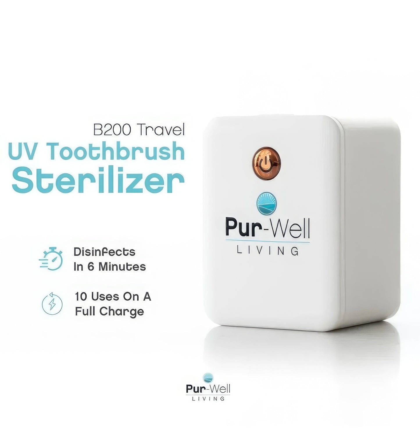 Portable UV Toothbrush Sterilizer – Travel-Friendly Sanitizer for 99.9% Bacteria Removal
