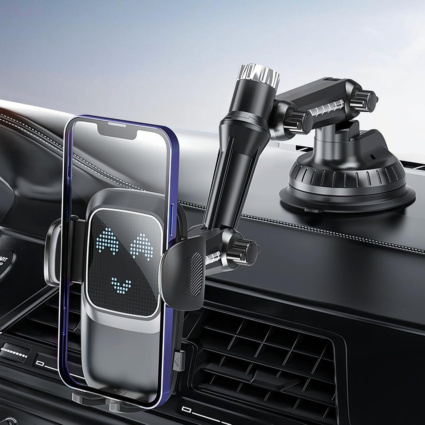 Universal Car Phone Holder – Adjustable Suction Mount for 4"–7.2" Devices