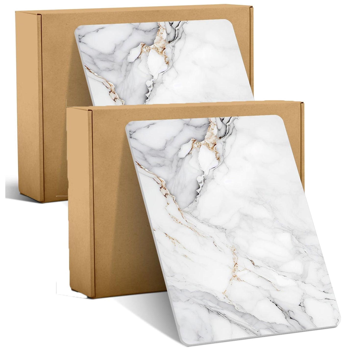 2pk Ari & Jay Stone Dish Drying Mats – Fast-Drying Kitchen Trays with Marble Finish