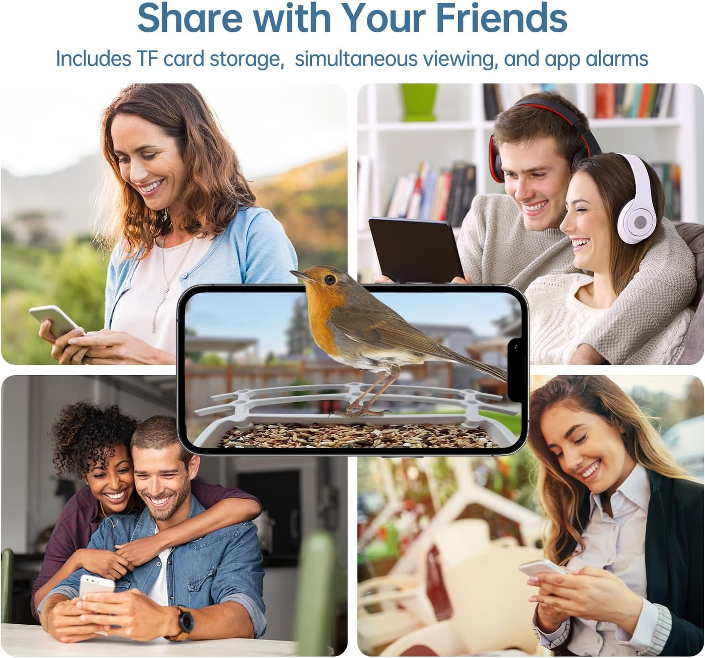 Smart Bird Feeder with 2.5K Camera & Solar Power – AI Bird Recognition