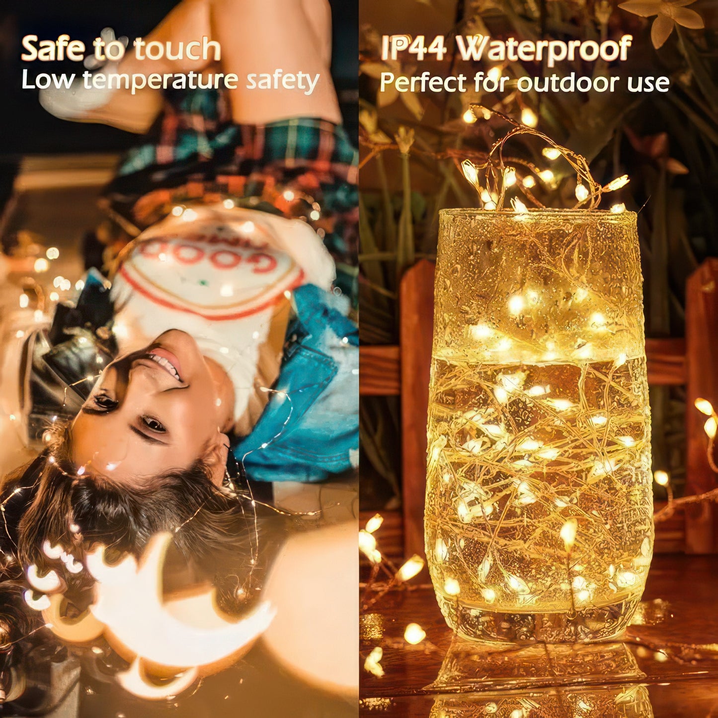 200 LED Cluster Fairy String Lights – 2 Modes, Waterproof Indoor/Outdoor