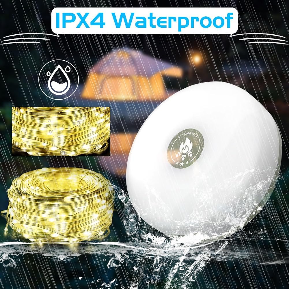 Waterproof Camping String Light – Magnetic, RGB LED & Power Bank