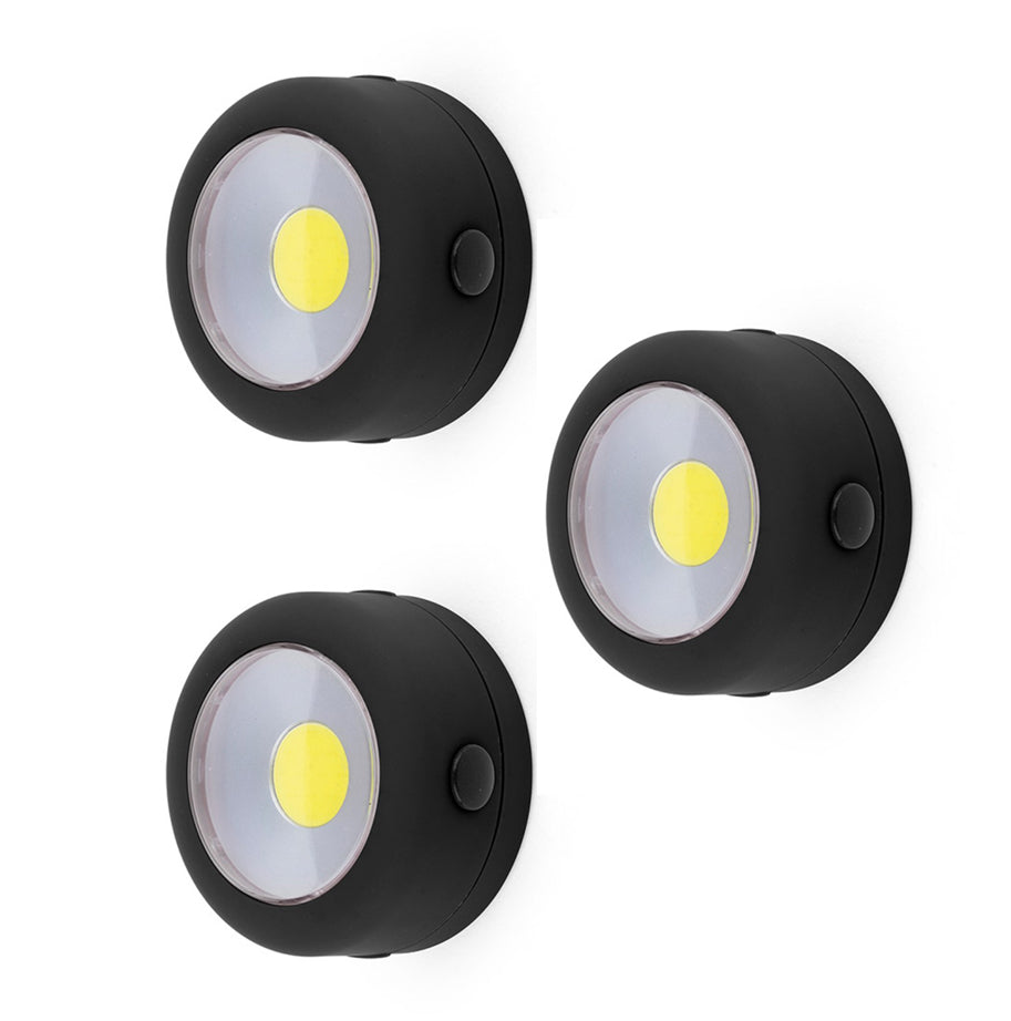 3-Pack COB LED Flashlight – 150 Lumen Magnetic Hands-Free Light with Hook | Compact Emergency Utility Light