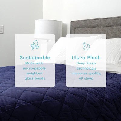 Pur-Well Living Deep Sleep Weighted Blanket – 15 lb, 60" x 80" – Breathable Anxiety Relief Blanket for Adults