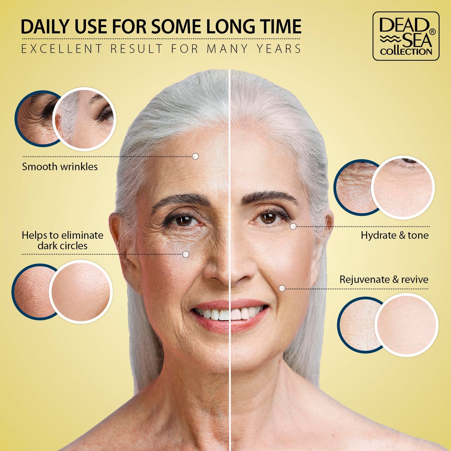 24kt Collagen Facial Serum with Dead Sea Minerals – Paraben Free Anti-Aging Hydration Treatment