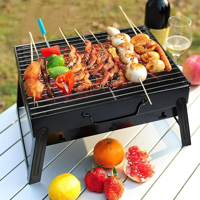 Portable Foldable Charcoal BBQ Grill – Compact Outdoor Camp Smoker
