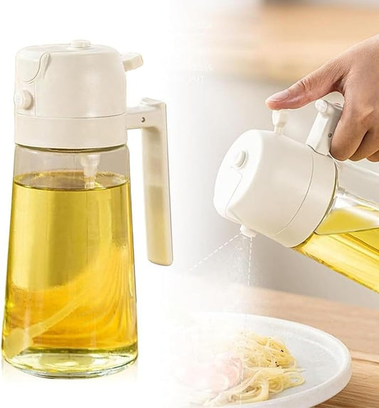 2-in-1 Oil Dispenser & Sprayer – Dual Mode Olive Oil Bottle