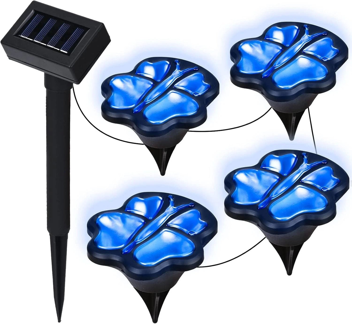Whimsical Solar Garden Lights – Set of 4 Decorative Outdoor Pathway Lights