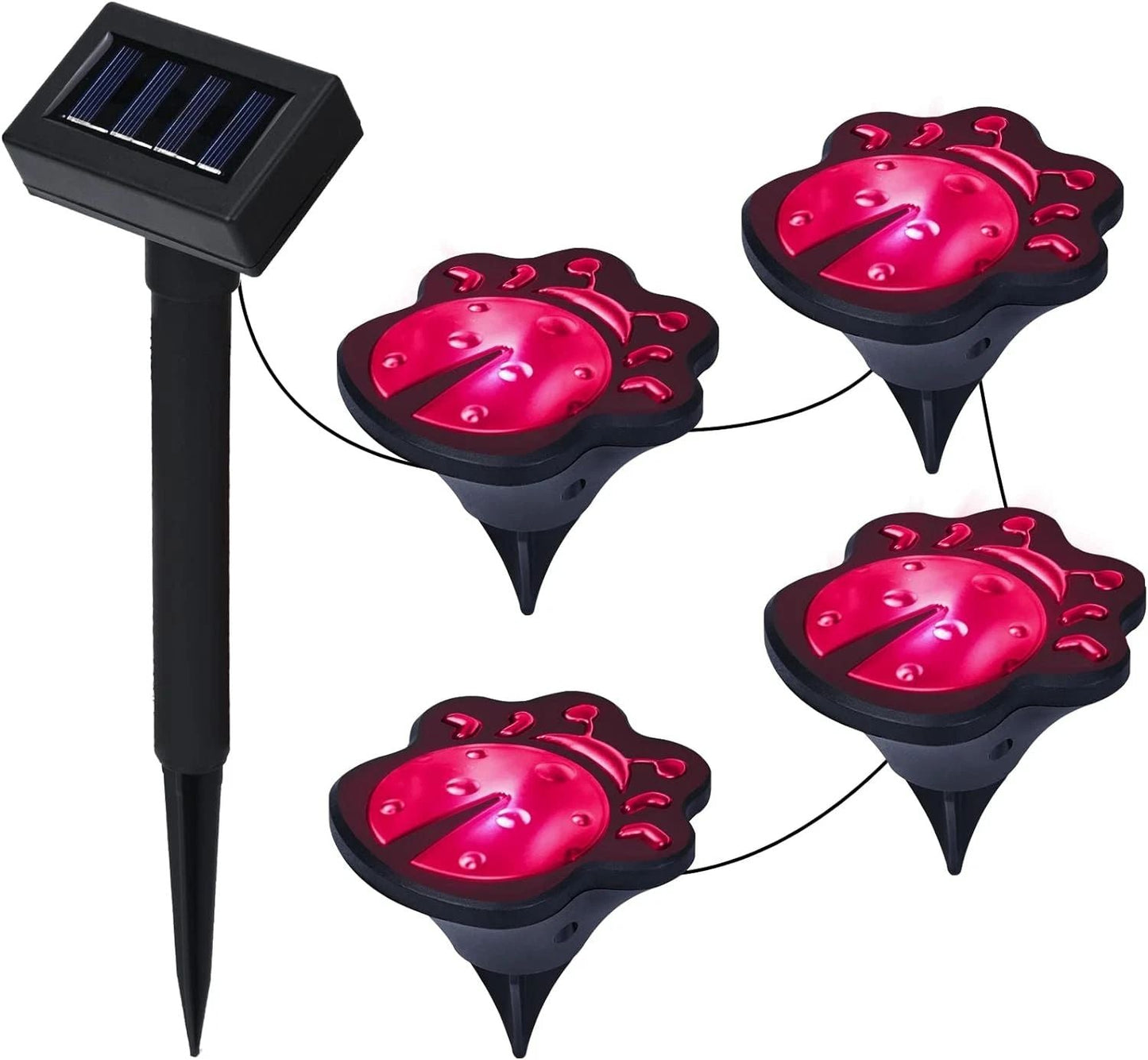 Whimsical Solar Garden Lights – Set of 4 Decorative Outdoor Pathway Lights