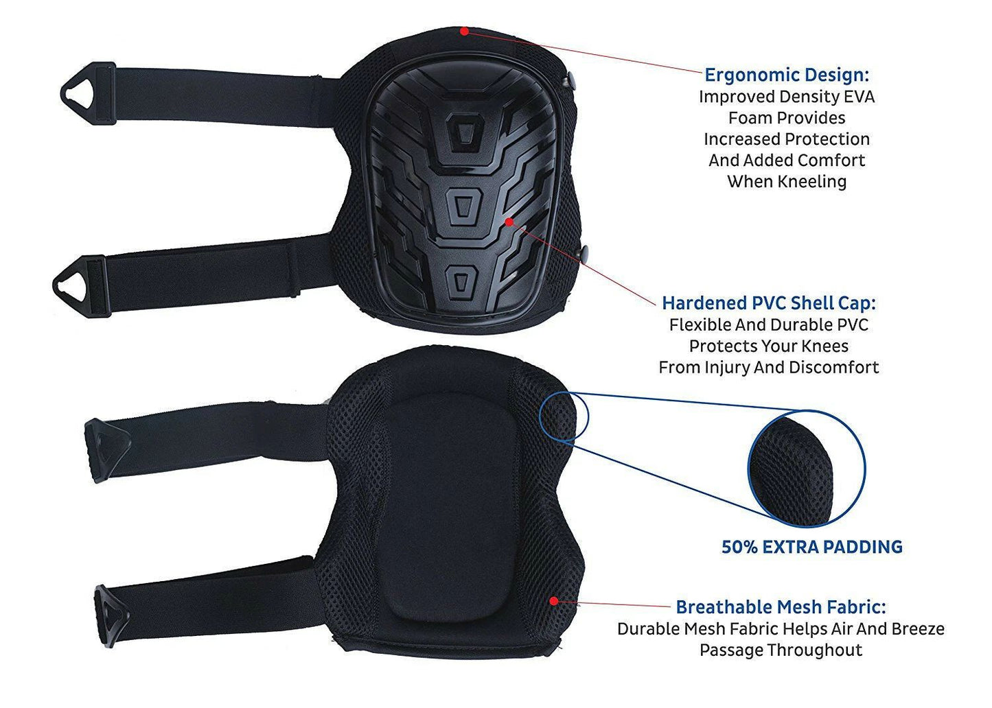 Professional Heavy-Duty Gel Knee Pads with Cut-Resistant Gloves