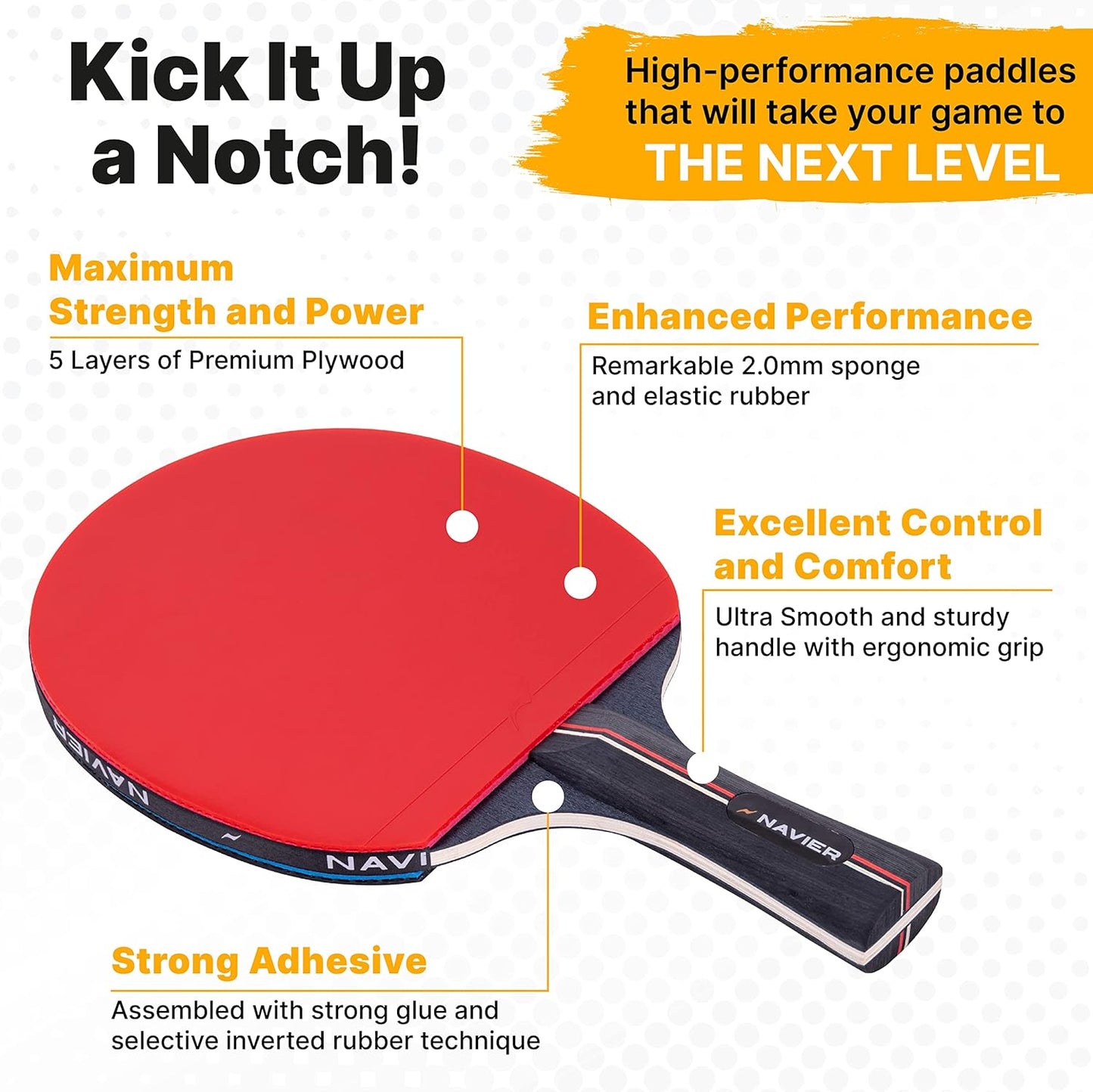 Premium Ping Pong Paddle Set – Professional Quality for All Levels