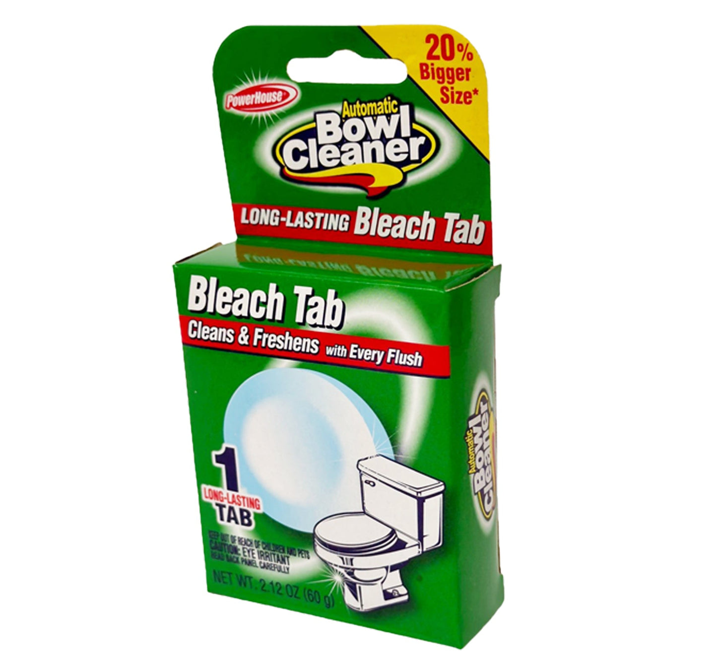 12pk PowerHouse Automatic Toilet Bowl Cleaner – Bleaches with Every Flush, Septic-Safe