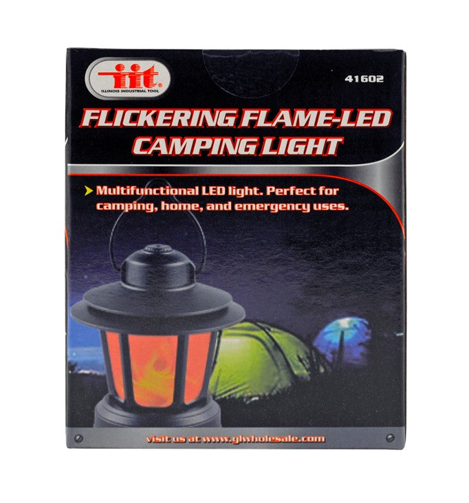 3pk Flickering Flame-LED Camping Lantern – 4.5" Portable Light, Weather-Resistant