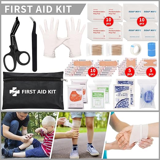 145-Piece Emergency Survival & First Aid Kit – Compact Outdoor Trauma Gear