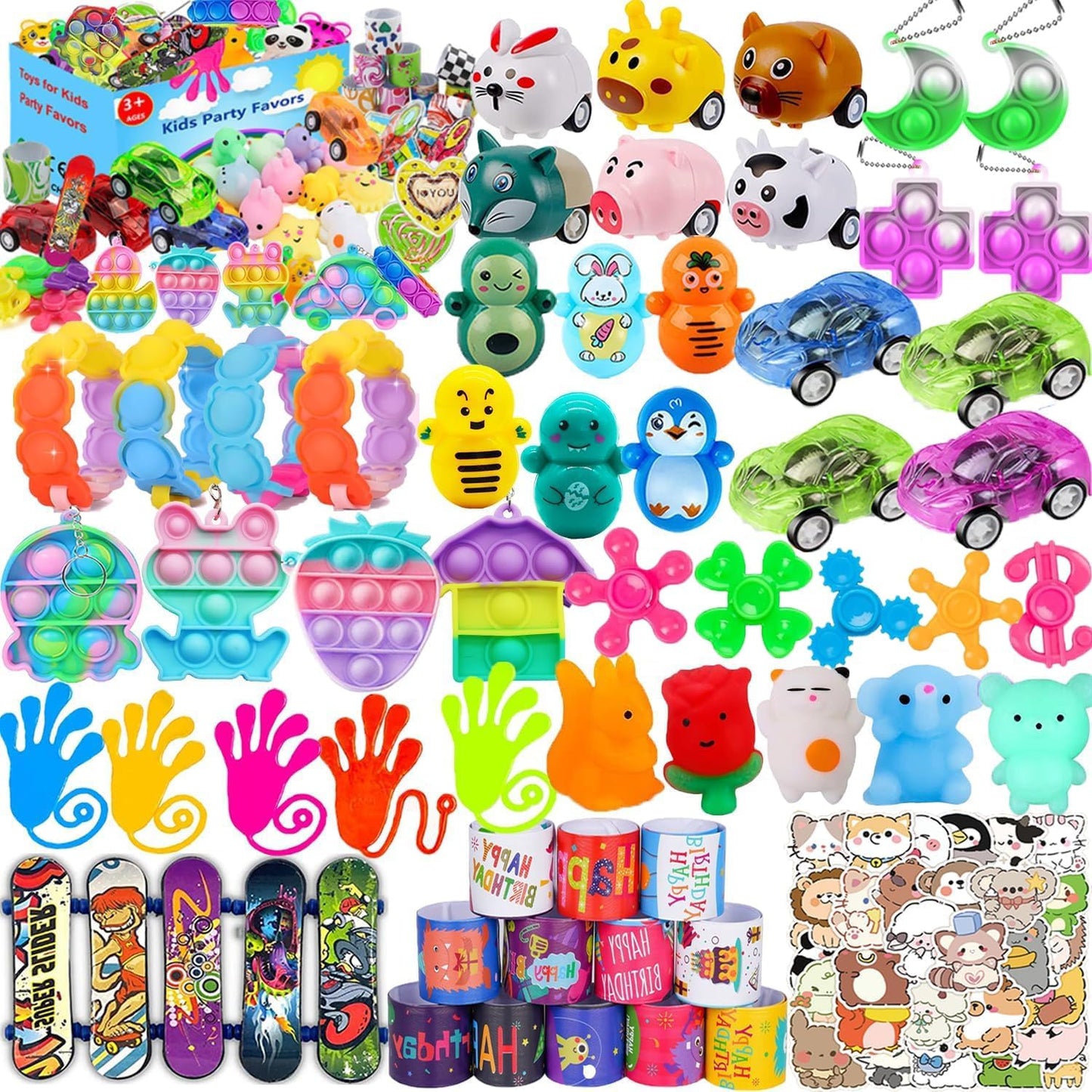 117 Pcs Kids Party Favor Toy Set – Fidgets, Prizes & Goodie Bag Fillers