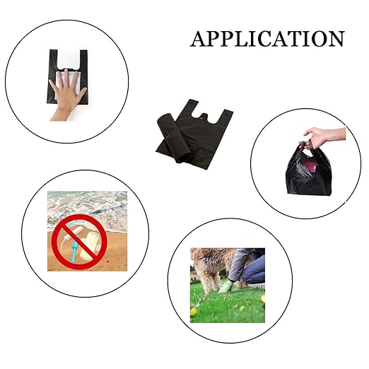 300pc Small Black Sanitary Napkin Disposal Bags with Handles – Hygiene & Travel Trash Bags