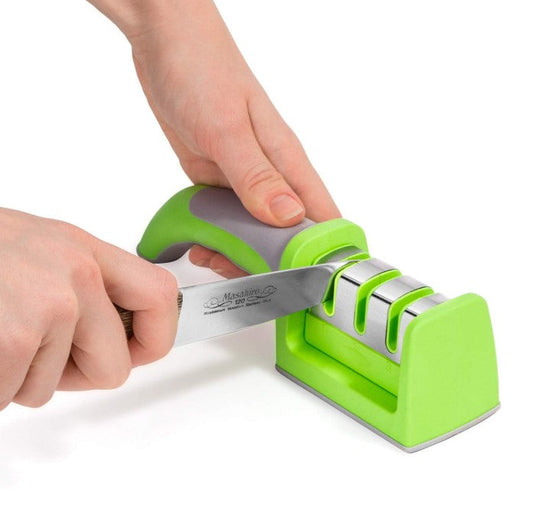 Worker Wonder SHARP Professional Knife Sharpener – Non-Slip Base – 3-Stage System