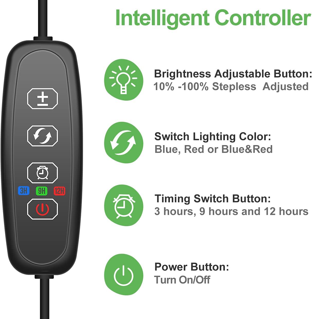 150 LED Grow Lights for Indoor Plants – Red Blue Spectrum with Timer & Dimmable Settings