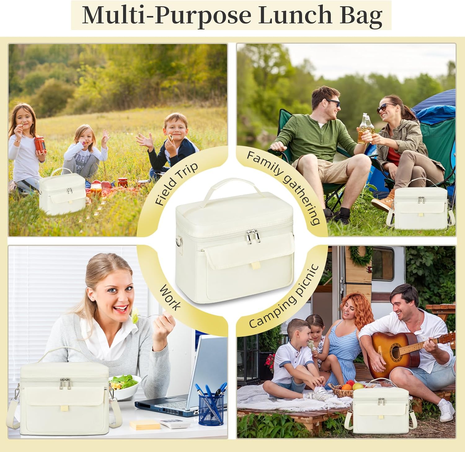 WINDUR Insulated Lunch Box – 9.5L Leakproof Reusable Cooler Bag for Work & Travel