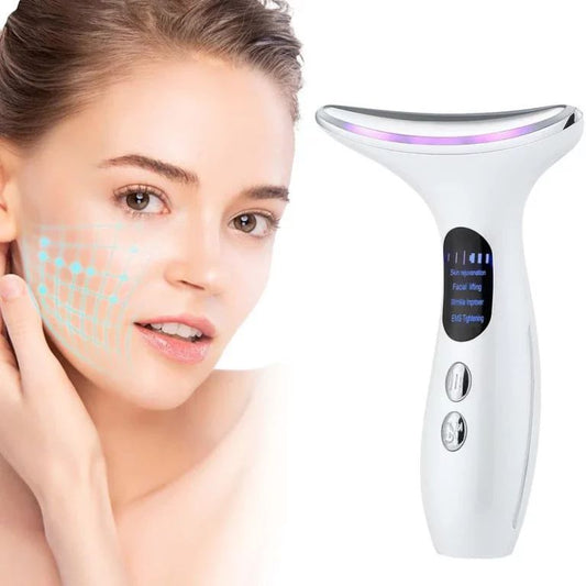 4-in-1 Anti-Aging Face & Neck Massager + 50ml Essence Gel