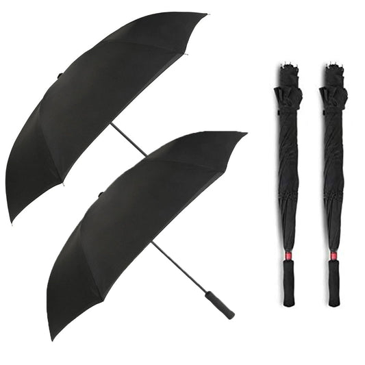 2pk RainWorthy 46" Inverted Umbrella – Drip-Free, Double-Layer, Wind-Resistant Design