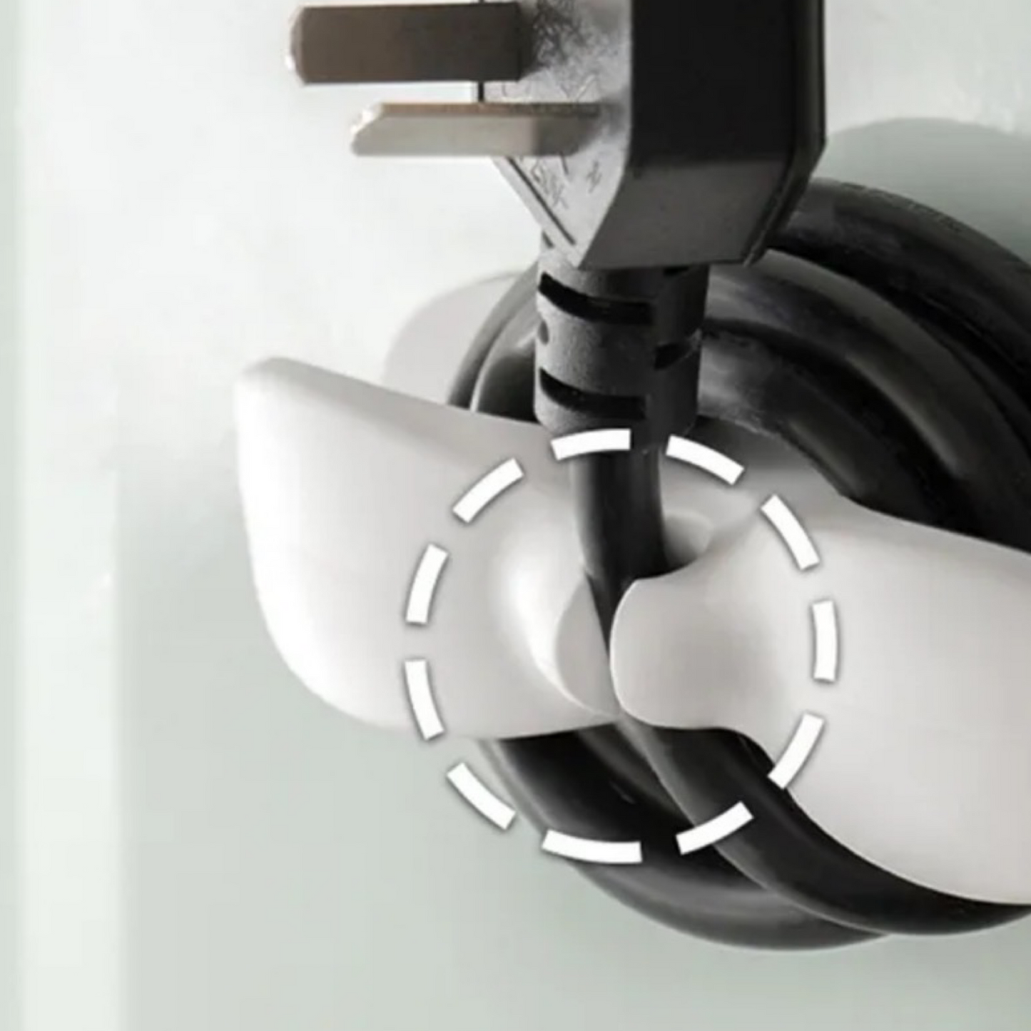 2pk 4" Silicone Cord Organizers w/ 3M Sticky Back Adhesive