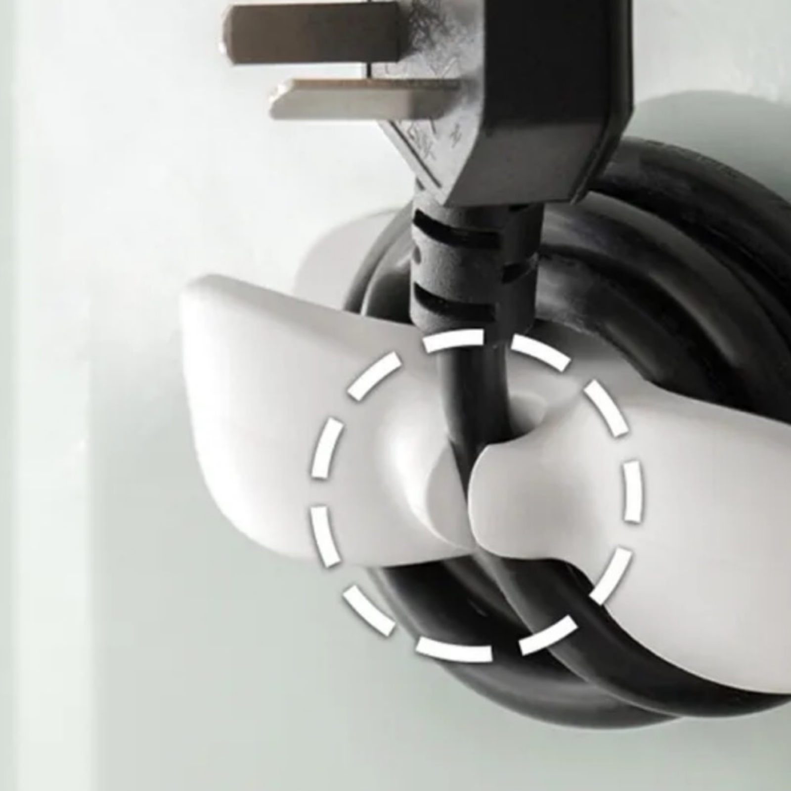 2pk 4" Silicone Cord Organizers w/ 3M Sticky Back Adhesive