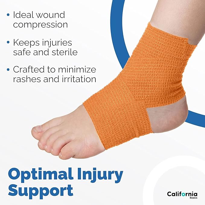 Self Adhesive Tape, Bandages for Sports & Injuries - Individually Wrapped