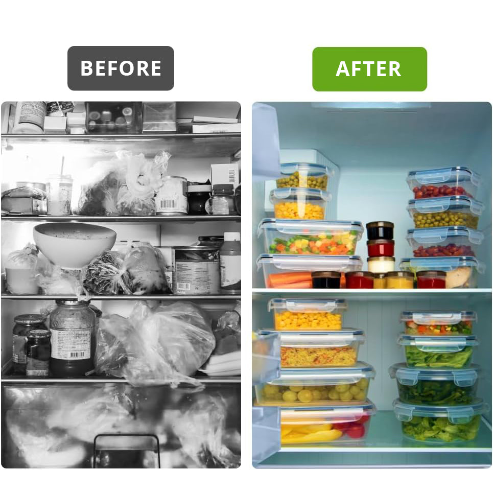 24pc BPA-Free Food Storage Container Set with Leakproof Lids - Includes Labels!