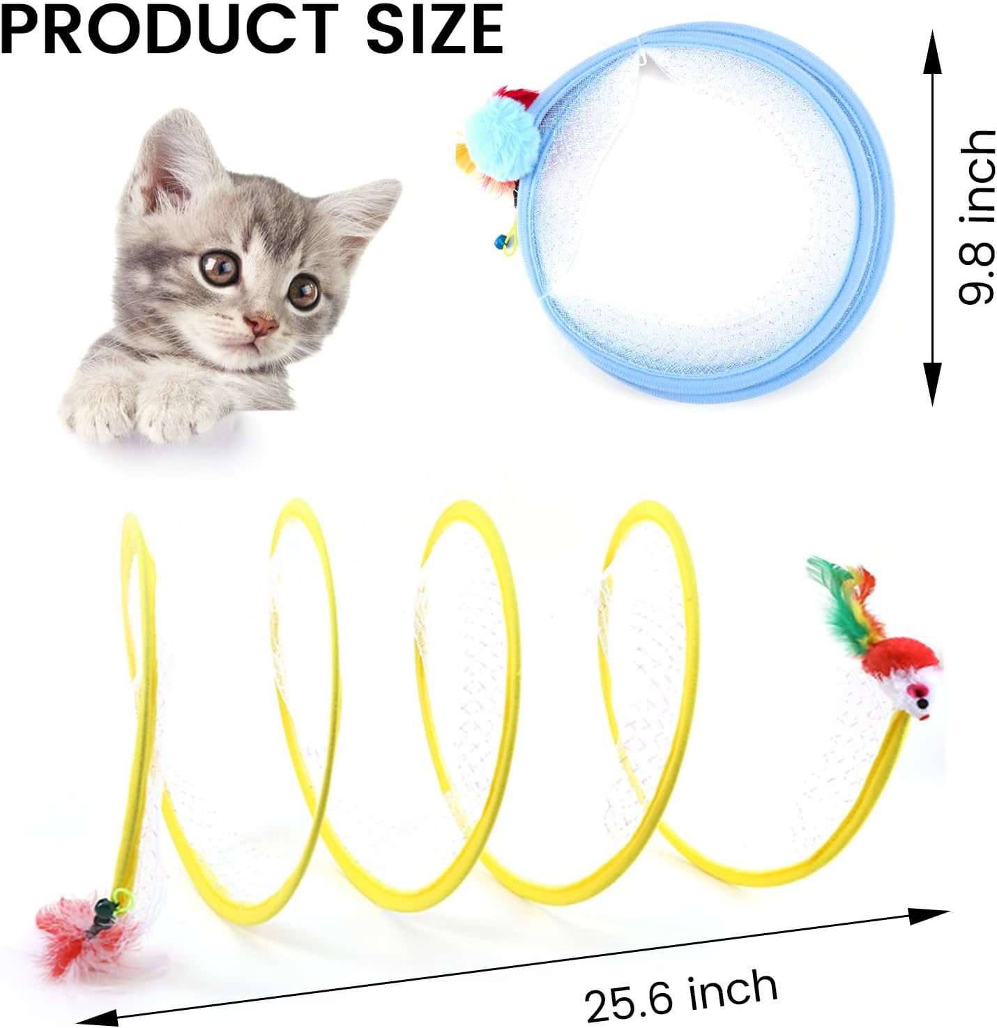 2-Pack Foldable Cat Tunnel Toy – Interactive Indoor Play for Happy & Active Cats