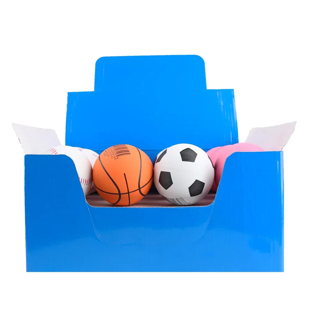 24-Pack Assorted Sports High Bounce Rubber Balls – 2.5" Bouncy Balls for Fun, Sports, and Fetch