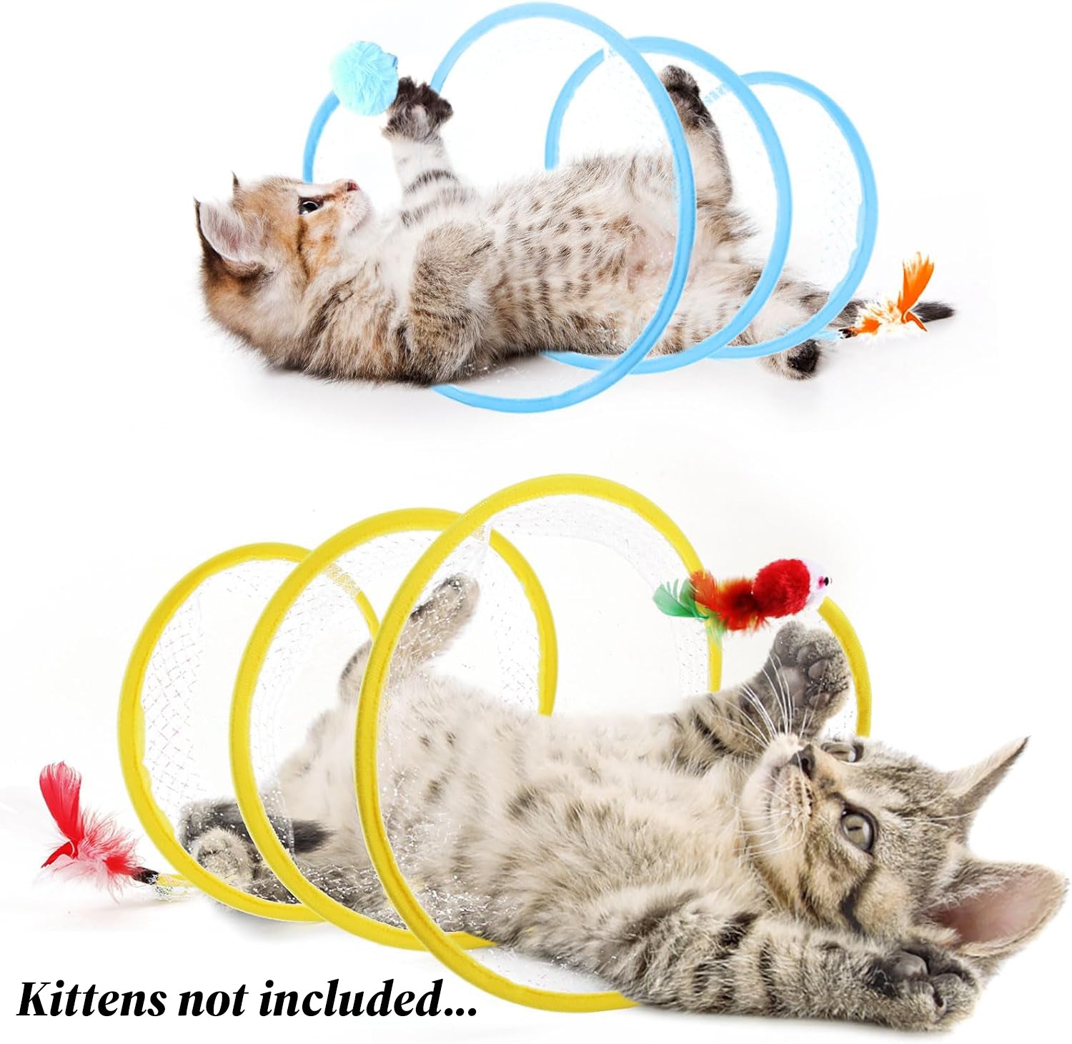 2-Pack Foldable Cat Tunnel Toy – Interactive Indoor Play for Happy & Active Cats