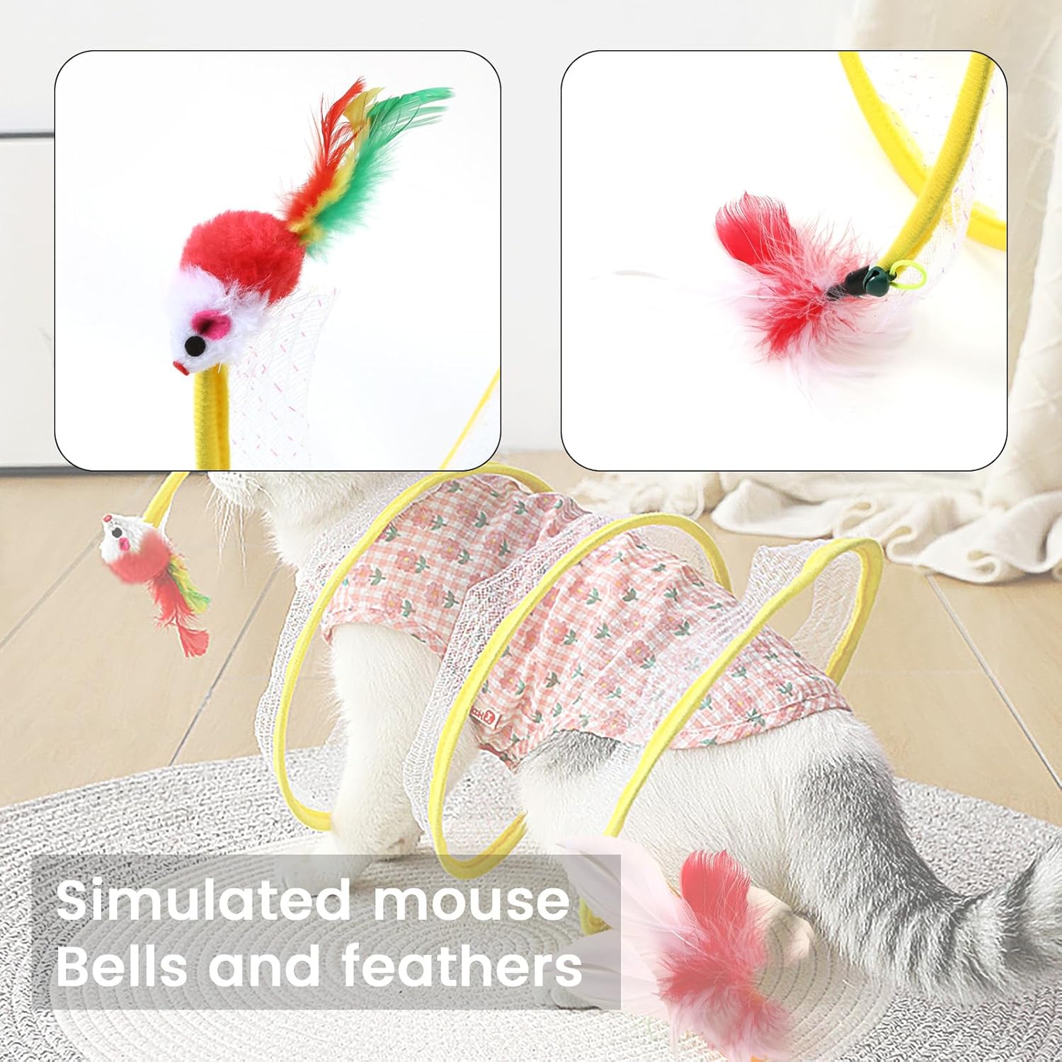 2-Pack Foldable Cat Tunnel Toy – Interactive Indoor Play for Happy & Active Cats