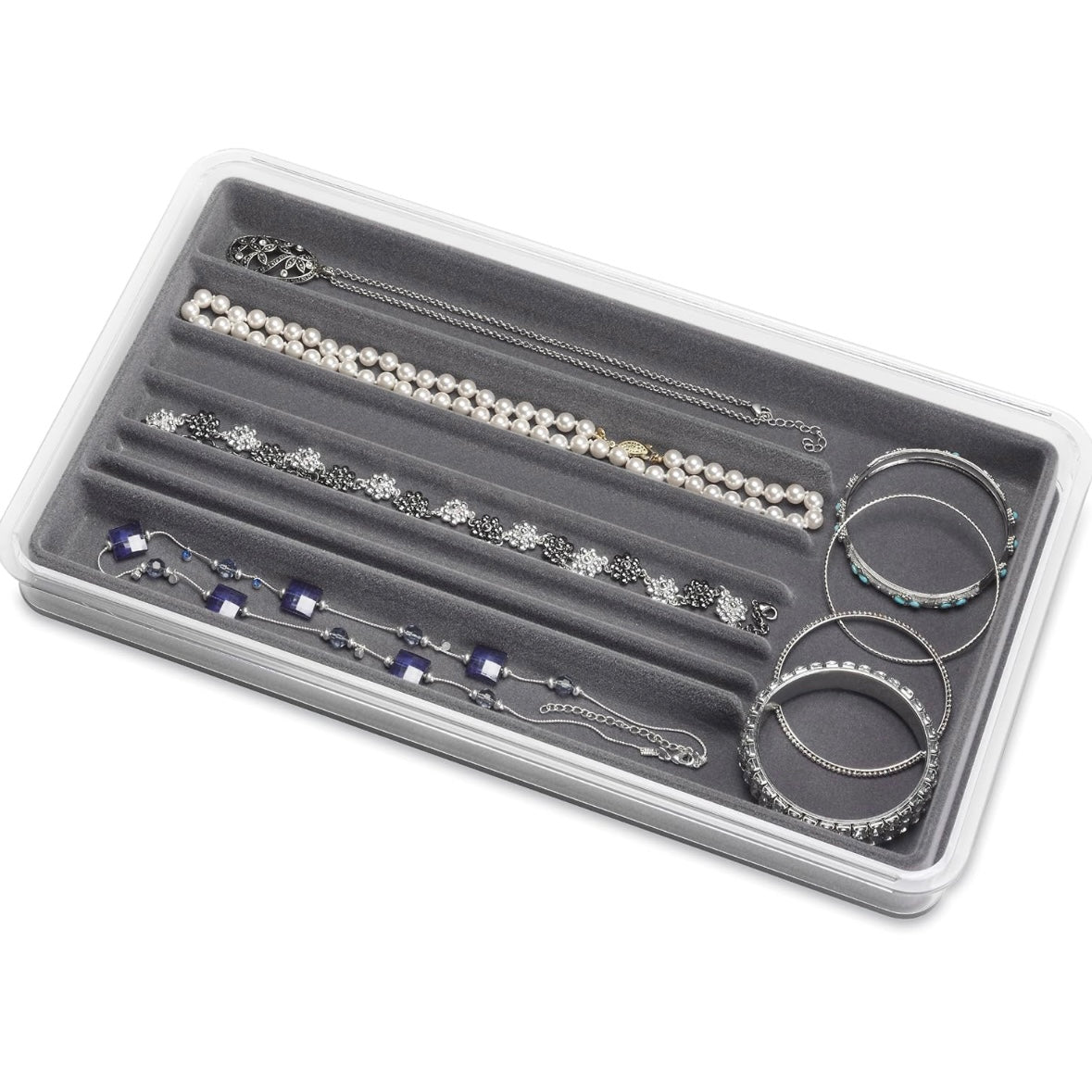 Whitmor Stackable 7 or 9 Section Jewelry Trays