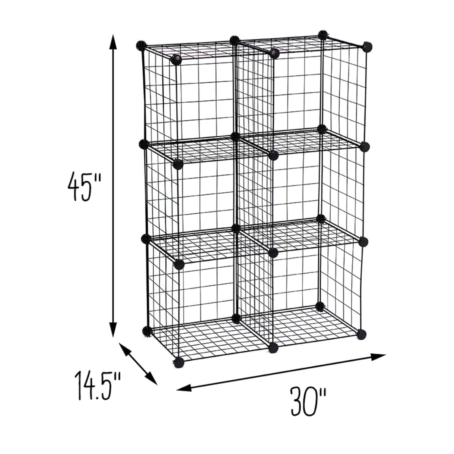 6pk Honey Can Do Steel Wire Storage Cubes - Customizable