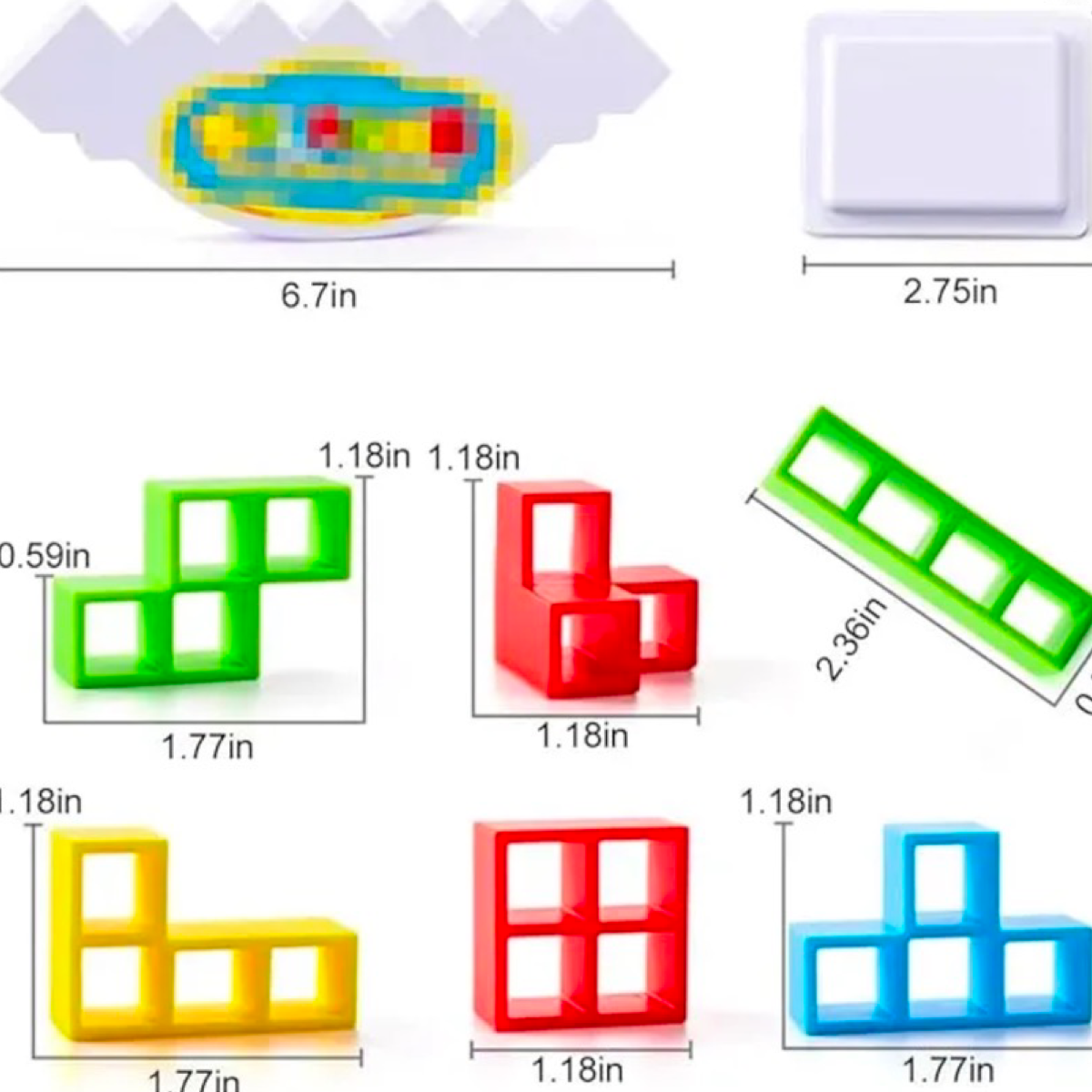 55pc Tetra Tower Game, Balance Building Blocks – Tetris Inspired!