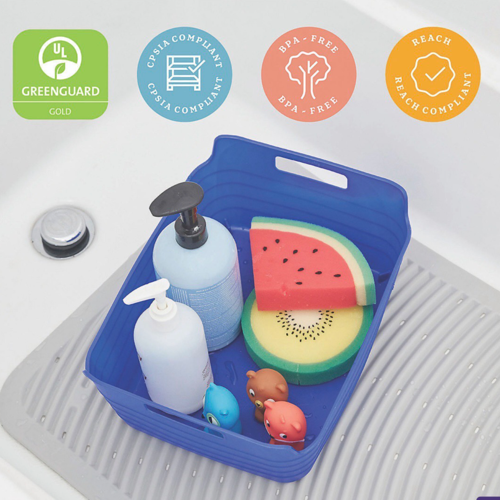 4pk Multi-Colored Storage Bins w/ Handles, Stackable & Flexible - Choose 14" or 11"