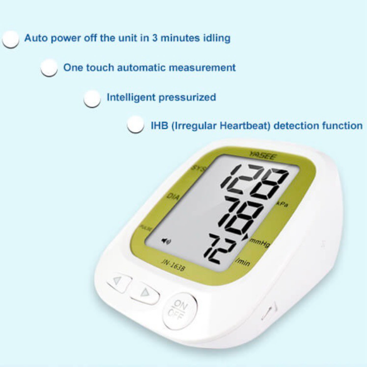 One Touch Automatic Blood Pressure Monitor - Store 99 Readings!