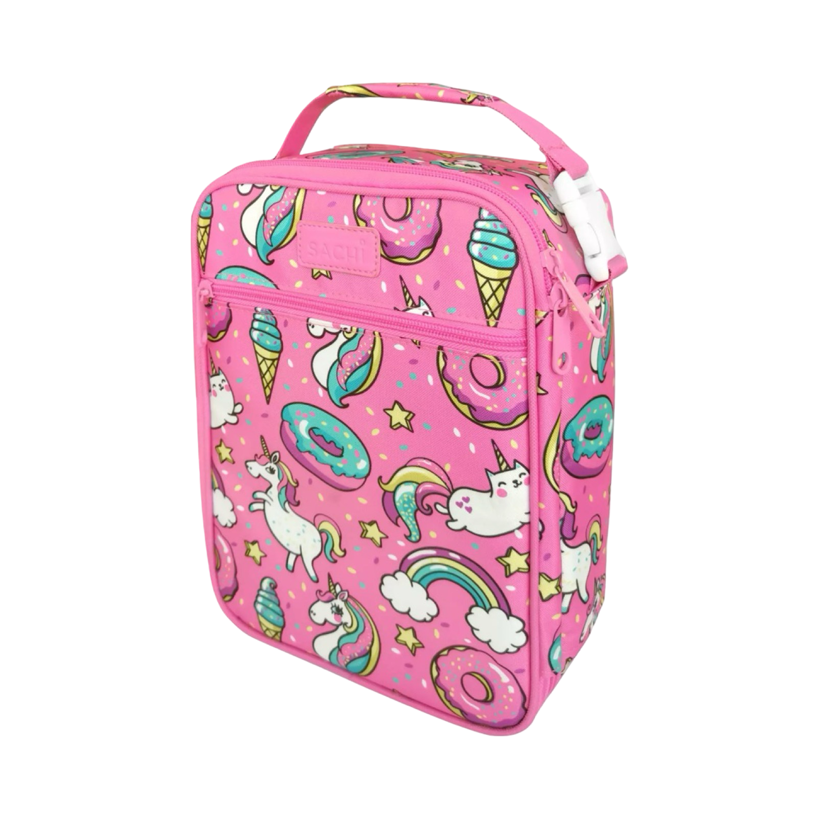 11" Sachi Insulated Lunch Bag For Kids w/ Buckle Handle - Attach To Backpack!