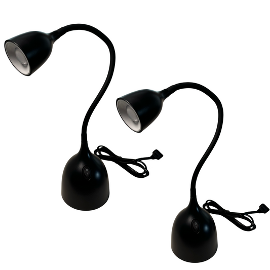 2pk Greenlight Energy Saving, 19" Flexible Gooseneck LED Desk Lamps