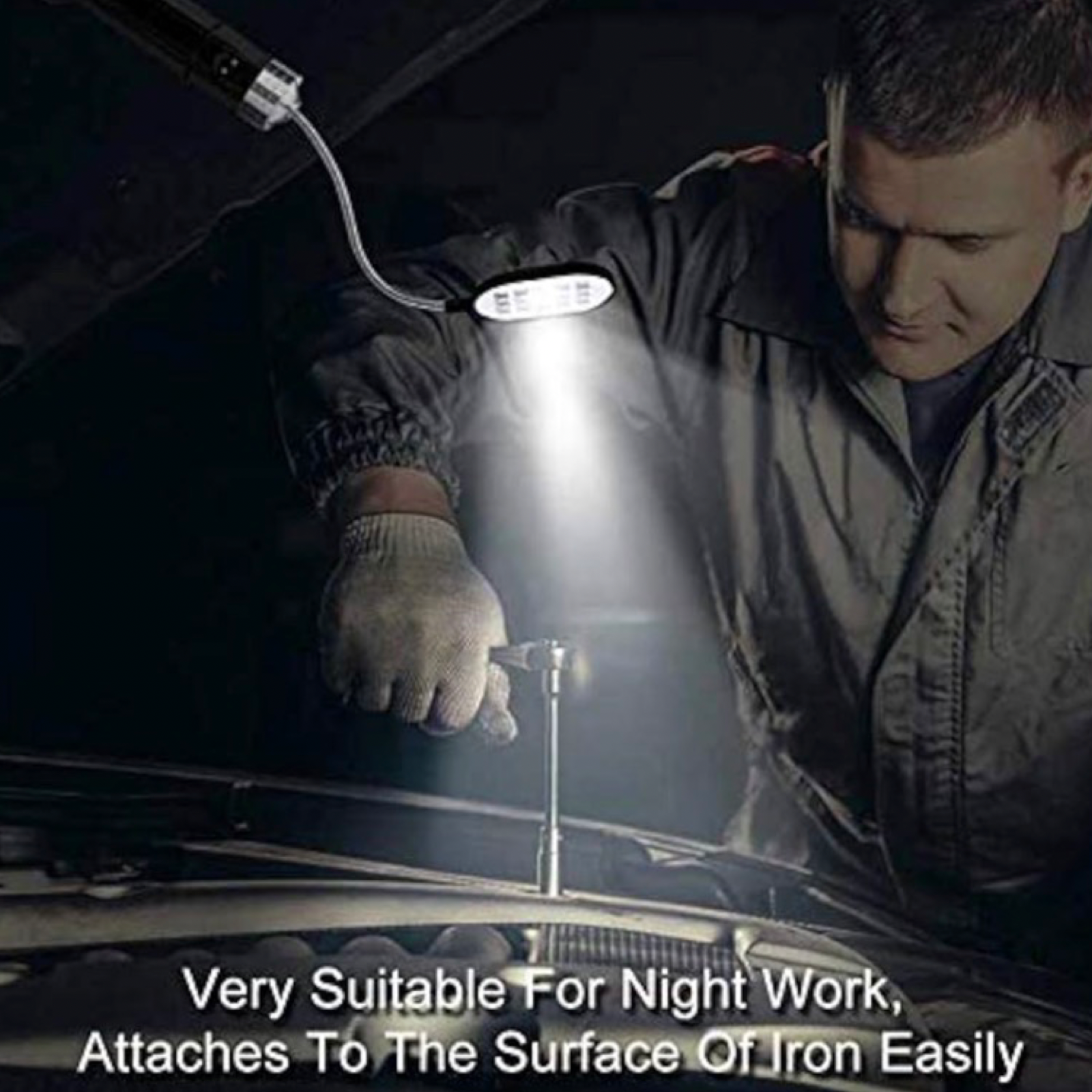 12" Diamond Visions 360 Degree Bendable COB LED Light w/ Magnetic Base