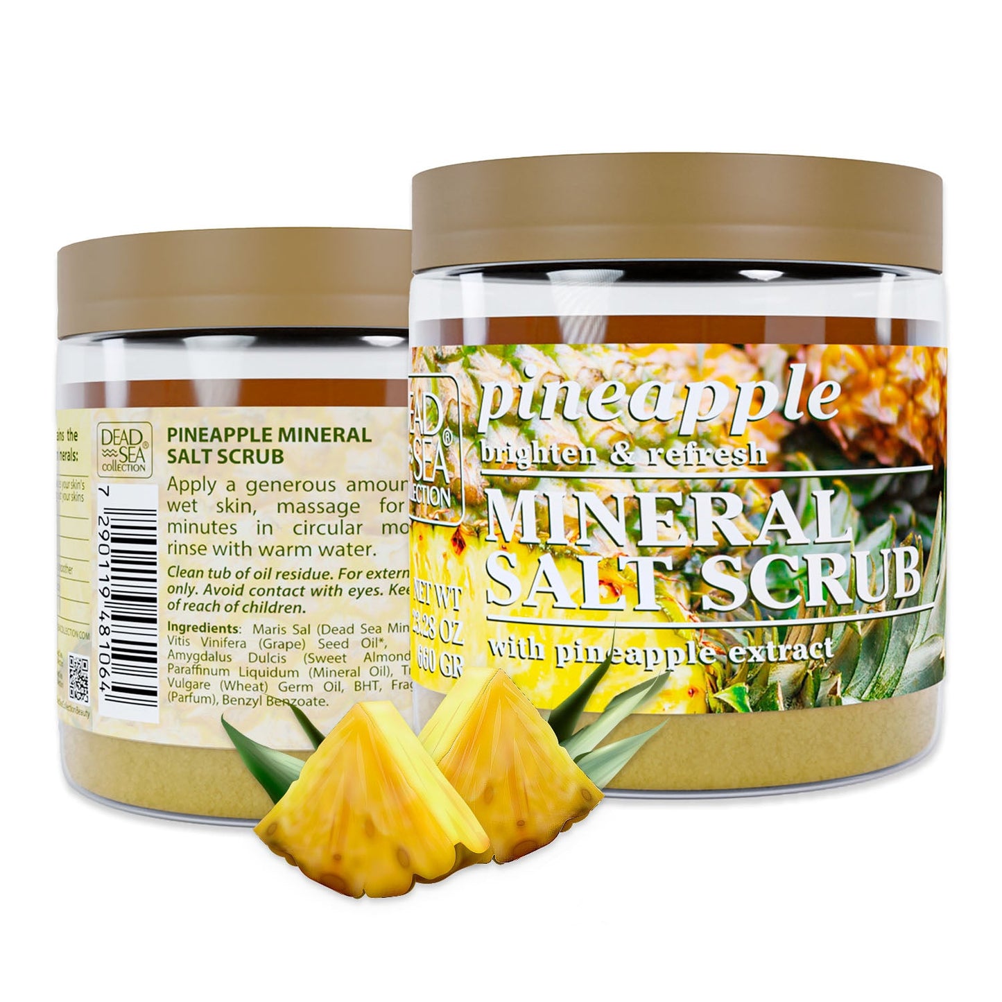 Dead Sea Collection 16.9oz Mineral Salt Scrubs with Dead Sea Minerals - Pineapple or Watermelon