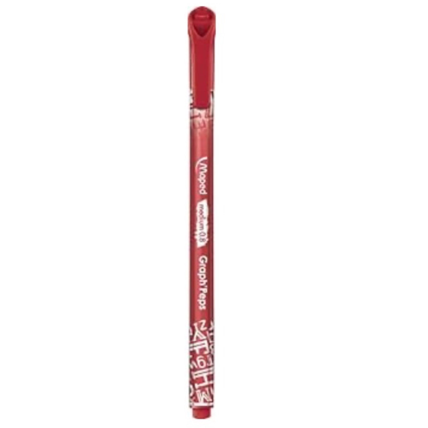12pk Maped 0.8mm Graph' Peps Medium Tipped Fine Line Felt Pens - Triangular