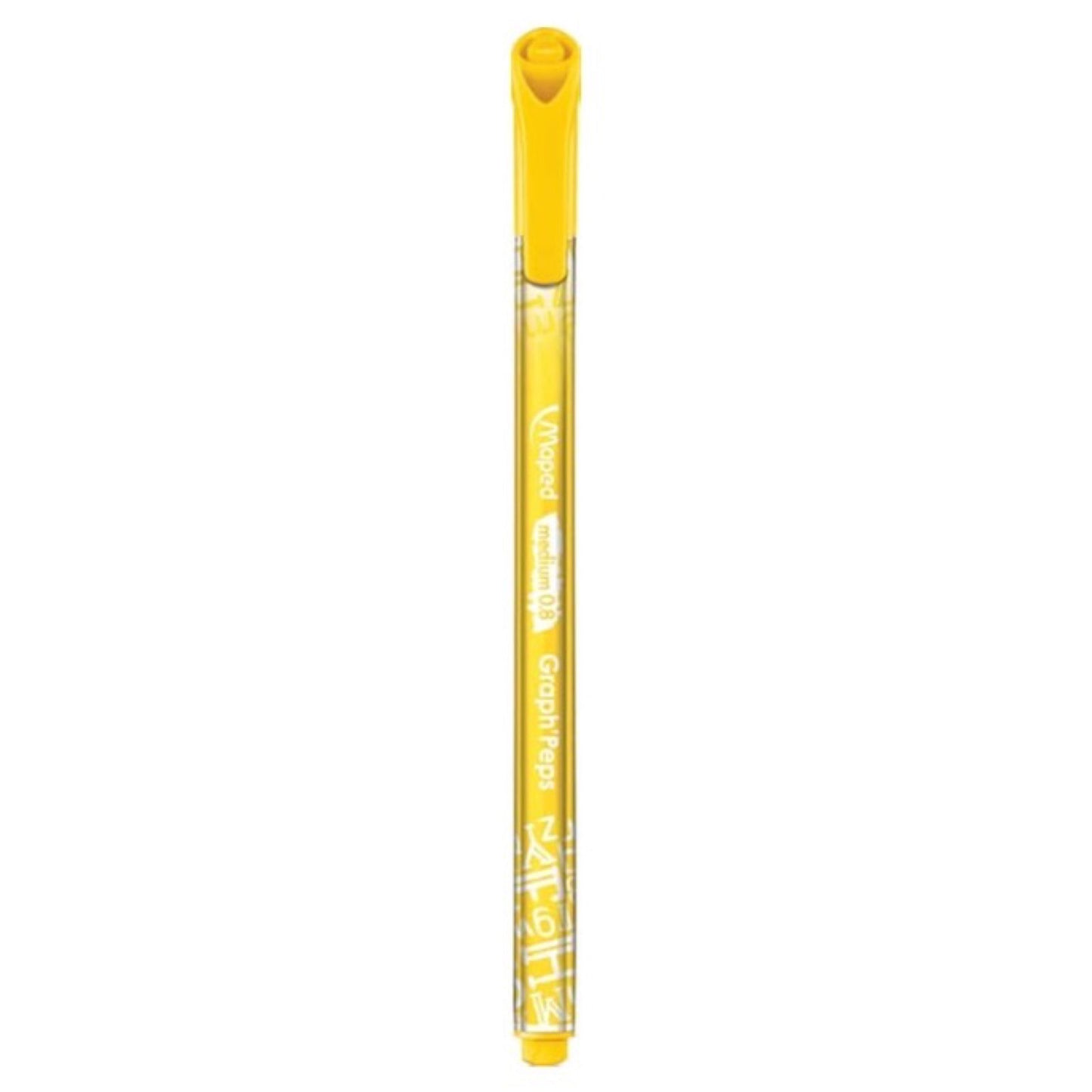 12pk Maped 0.8mm Graph' Peps Medium Tipped Fine Line Felt Pens - Triangular